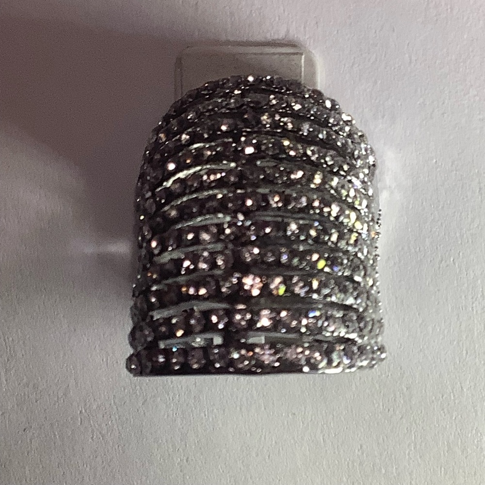 Layered Styled Silver or Gold Rhinestones Crystal Rings - Picture 12 of 16
